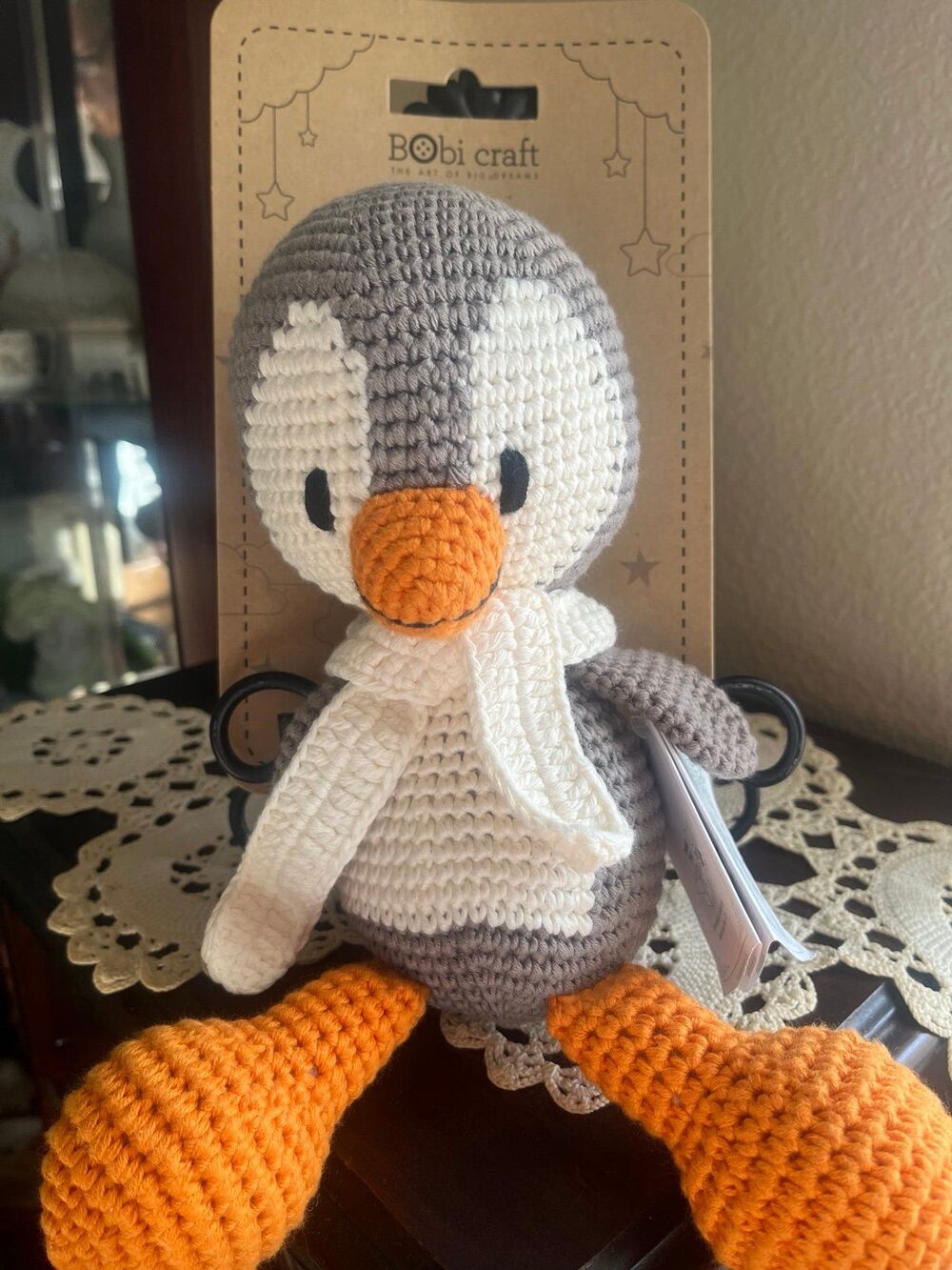 NEW Bobi Organic Crocheted Penquin Lovey